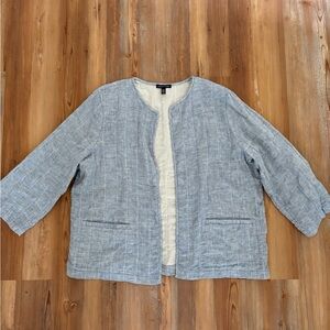 Eileen fisher blue Linen Jacket